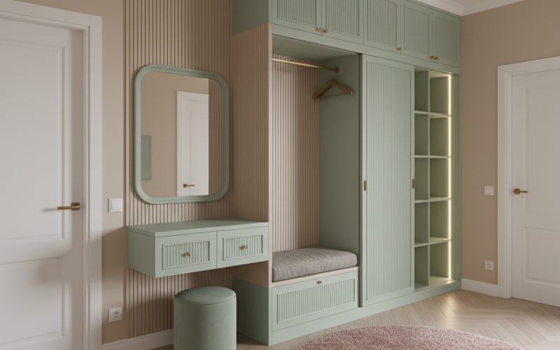 Mobilier pentru Hol realizat din mdf vopsit2